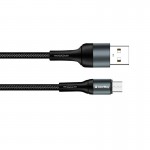 Кабель USB-MicroUSB ColorWay nylon 2.4A 1m Black (CW-CBUM045-BK)