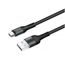Кабель USB-MicroUSB ColorWay nylon 2.4A 1m Black (CW-CBUM045-BK)
