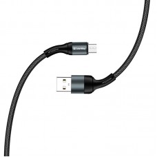 Кабель USB-MicroUSB ColorWay nylon 2.4A 1m Black (CW-CBUM045-BK)