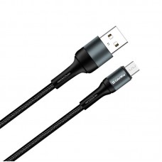 Кабель USB-MicroUSB ColorWay nylon 2.4A 1m Black (CW-CBUM045-BK)