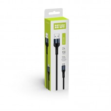 Кабель USB-MicroUSB ColorWay nylon 2.4A 1m Black (CW-CBUM045-BK)