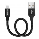 Кабель USB-MicroUSB ColorWay 2.4A 0.25m Black (CW-CBUM048-BK)