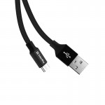 Кабель USB-MicroUSB ColorWay 2.4A 0.25m Black (CW-CBUM048-BK)