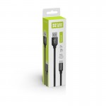 Кабель USB-MicroUSB ColorWay 2.4A 0.25m Black (CW-CBUM048-BK)