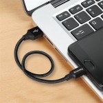 Кабель USB-MicroUSB ColorWay 2.4A 0.25m Black (CW-CBUM048-BK)
