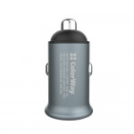 Автомобильное зарядное устройство ColorWay 2USB 2.4A 36W Quick Charge 3.0 Gray (CW-CHA036Q-GR)