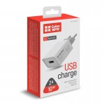 Сетевое зарядное устройство ColorWay AutoID 1USB 2A White (CW-CHS012-WT)