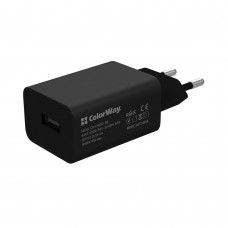 СЗУ ColorWay 1USB 2A 10W Black (CW-CHS012CM-BK) + кабель MicroUSB