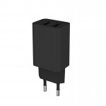 Сетевое зарядное устройство ColorWay 2USB 2.1A Black (CW-CHS015-BK)