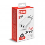 Сетевое зарядное устройство ColorWay AutoID 2USB 2.1A White (CW-CHS015-WT)