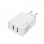 Сетевое зарядное устройство ColorWay QC3.0 2USB 3A 36W White (CW-CHS017Q-WT)