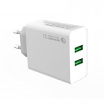 Сетевое зарядное устройство ColorWay QC3.0 2USB 3A 36W White (CW-CHS017Q-WT)