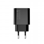 Сетевое зарядное устройство 1USB 1Type-C ColorWay QC3.0 20W 4A Black (CW-CHS025QPD-BK)