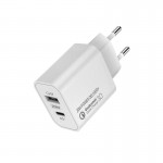 Сетевое зарядное устройство 1USB 1Type-C ColorWay QC3.0 20W 4A White (CW-CHS025QPD-WT)