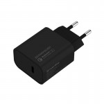 Сетевое зарядное устройство ColorWay 1Type-C PD 3A 20W Black (CW-CHS026PD-BK)