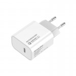 Сетевое зарядное устройство ColorWay 1Type-C PD 3A 20W White (CW-CHS026PD-WT)