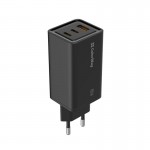 Сетевое зарядное устройство ColorWay GaN3 Pro Power Delivery 1USB 2Type-C PD 3A 65W Black (CW-CHS039PD-BK)