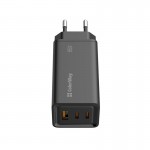 Сетевое зарядное устройство ColorWay GaN3 Pro Power Delivery 1USB 2Type-C PD 3A 65W Black (CW-CHS039PD-BK)