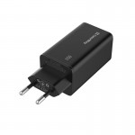 Сетевое зарядное устройство ColorWay GaN3 Pro Power Delivery 1USB 2Type-C PD 3A 65W Black (CW-CHS039PD-BK)