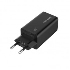 Адаптер сетевой ColorWay GaN3 Pro Power Delivery 1USB 2Type-C PD 3A 65W Black (CW-CHS039PD-BK)