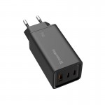 Сетевое зарядное устройство ColorWay GaN3 Pro Power Delivery 1USB 2Type-C PD 3A 65W Black (CW-CHS039PD-BK)
