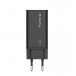 Сетевое зарядное устройство ColorWay GaN3 Pro Power Delivery 1USB 2Type-C PD 3A 65W Black (CW-CHS039PD-BK)