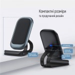 Безпроводное зарядное устройство ColorWay Wireless Stand 10W Blue (CW-CHW30Q-BL)