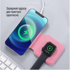БЗУ ColorWay MagSafe Duo Charger 15W iPhone Pink (CW-CHW32Q-P)