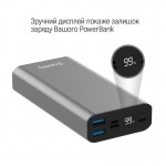 УМБ ColorWay 20000mAh 2USB 2Type-C 1MicroUSB 20W Display Gray (CW-PB200LPH3GR-PDD)