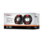 Акустическая система 2.0 REAL-EL S-50 Black/Red