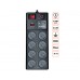 Сетевой фильтр REAL-EL RS-8F 8 розеток 2USB 3m 16A Black