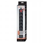 Сетевой фильтр REAL-EL RS-6 PROTECT 6 розеток 2USB 3m 16A Black