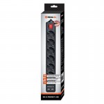 Сетевой фильтр REAL-EL RS-6 PROTECT 6 розеток 2USB 5m 16A Black