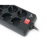 Сетевой фильтр REAL-EL RS-8 PROTECT 8 розеток 1.8m 16A Black
