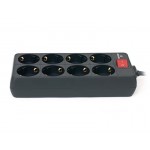 Сетевой фильтр REAL-EL RS-8 PROTECT 8 розеток 1.8m 16A Black