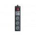 Сетевой фильтр REAL-EL RS-3 2USB CHARGE 3 розетки 1.8m 16A Black