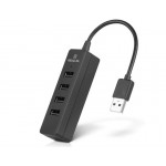 USB HUB REAL-EL HQ-154 4USB 2.0 USB-USB Black