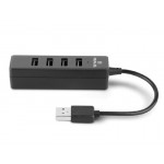 USB HUB REAL-EL HQ-154 4USB 2.0 USB-USB Black