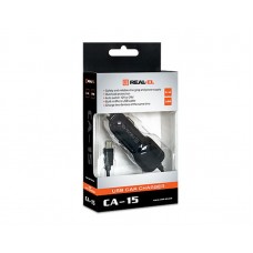 АЗУ REAL-EL CA-15 2USB 2.1A Black + cable USB-MicroUSB