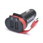 Автомобильное зарядное устройство REAL-EL CA-35 3USB 3.4A Black/Orange + cable USB-MicroUSB