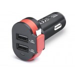 Автомобильное зарядное устройство REAL-EL CA-35 3USB 3.4A Black/Orange + cable USB-MicroUSB
