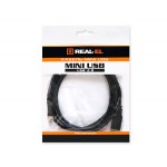 Кабель USB-MiniUSB REAL-EL 1.8m Black