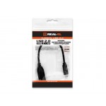 Кабель Type-C-OTG 2.0 AF REAL-EL 0.1m Black