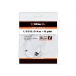 Кабель USB-Lightning REAL-EL 1m White (EL123500033)