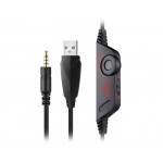 Наушники гарнитура накладные REAL-EL GDX-7650 Black/Red