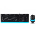 Комплект клавиатура + мышь A4Tech F1010 Black/Blue USB