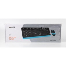 Комплект клавиатура + мышь A4Tech F1010 Black/Blue USB