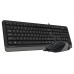 Комплект клавиатура + мышь A4Tech F1010 Black/Grey USB