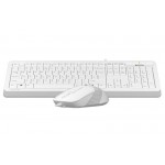Комплект клавиатура + мышь A4Tech F1010 White USB
