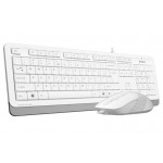 Комплект клавиатура + мышь A4Tech F1010 White USB